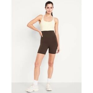 NWT Old Navy StudioSmooth Bodysuit Coffee Colorblock Athletic Sz M